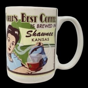 WORLD'S BEST COFFEE IS BREWED IN SHAWNEE KANSAS COFFEE MUG/CUP